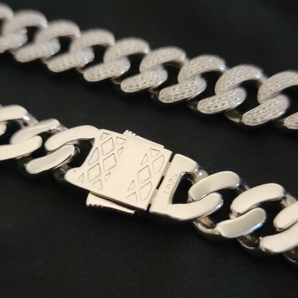 GORGEOUS CHAIN - SOLID 925 STERLING SILVER - Picture 6 of 10